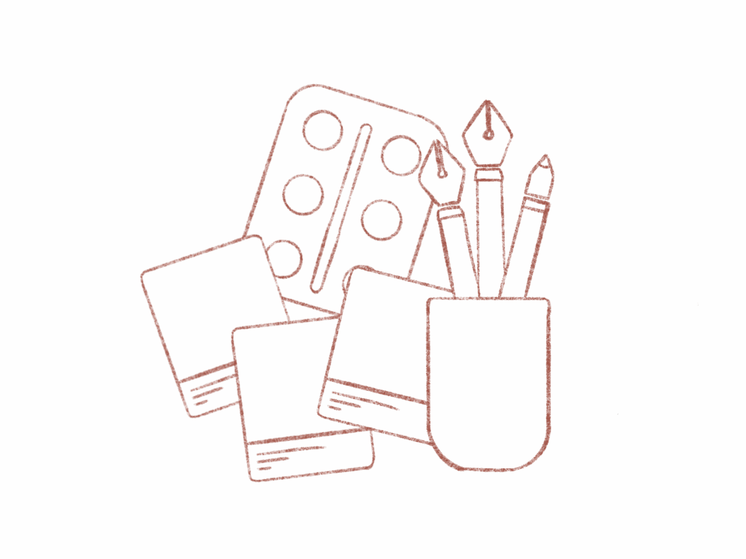 Illustration rose foncé
